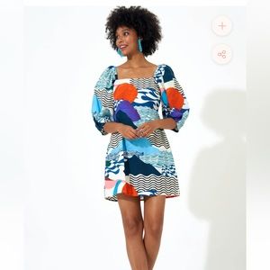 Oliphant Tie back mini Pacifica dress NWT Sz Small retails for $258